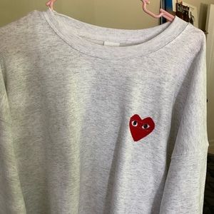 heart oversized crewneck #crew #hoodie #oversized